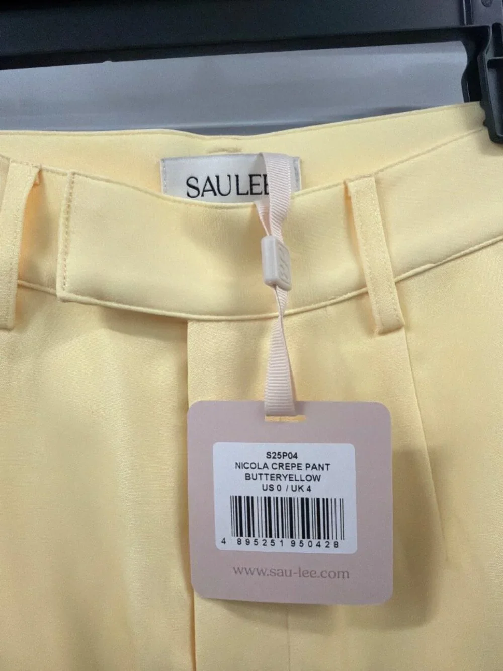 Sau Lee Nicola Crepe Pants Butteryellow Womens Size 0